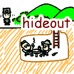 英単語イラスト hideout