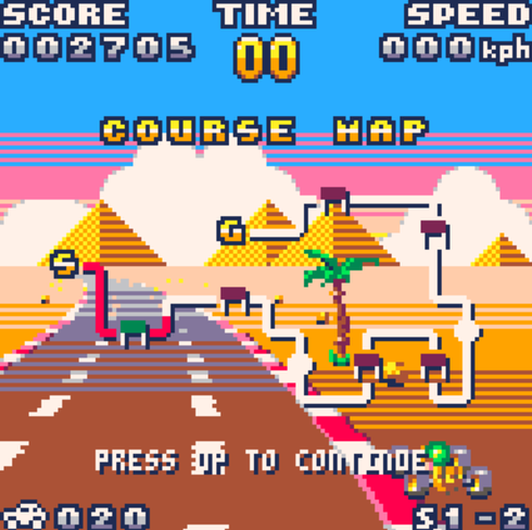 ドット絵のドライビングゲーム　Pico Racer