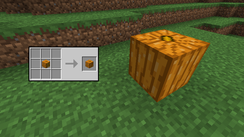 Minecraft ジャック オー ランタンの顔を自由にデザイン Carvable Pumpkins Mod Mod紹介 まいんくらふとにっき