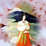 日本神話（アマテラスと富士と桜）
