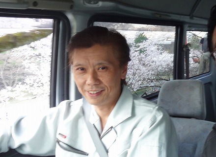 中村辰男氏in car