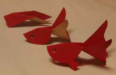 金魚 簡単タイプ 切り折り紙な日々