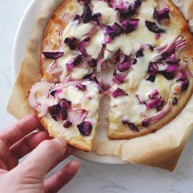 Spring Purple Pizza