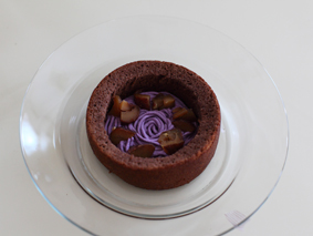 ハロウィンに　紫芋の簡単ケーキ　レシピ
