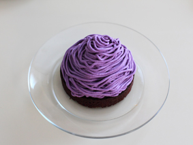 ハロウィンに　紫芋の簡単ケーキ　レシピ