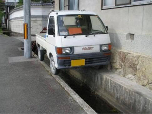 軽トラの駐車方法